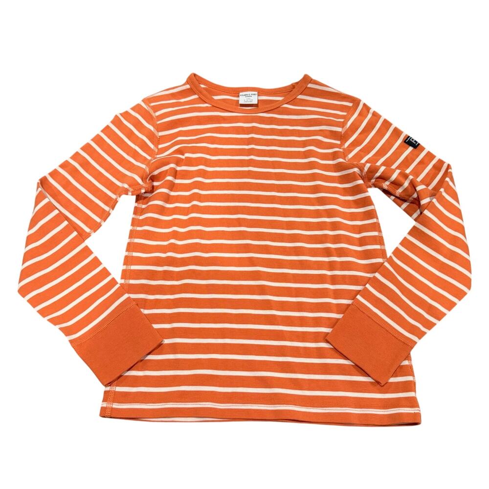 Polarn O. Pryet Orange Striped Long Sleeve 9-10 years